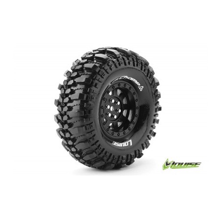 CR-CHAMP 1:10 Crawler Tire Set Mounted Super Soft Black 1.9r