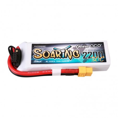 GENS ACE G-TECH SOARING 2200 mAh 11.1V 30C 3S1P WITH XT60