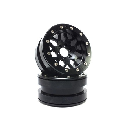 Metsafil Beadlock Wheels PT-Mesh Black/Black 2.2 2 pcs