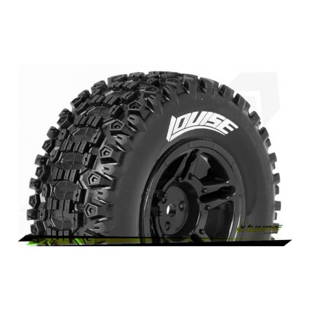 SC-UPHILL - 1-10 Short Course Tire Set - Mounted - Soft - Bl