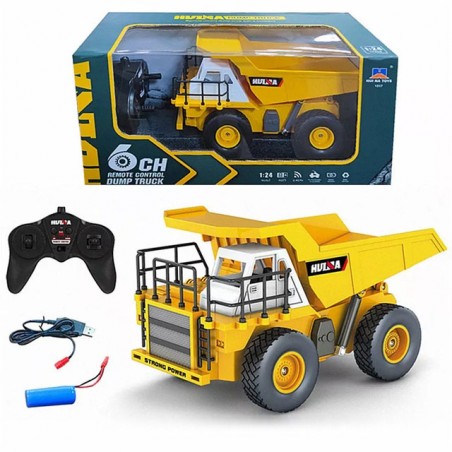Camión radio control volquete 4x4 HUINA 1517  escala 1:24