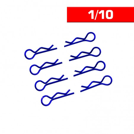 BODY CLIPS 1/10 E&D AZUL (8 peças)