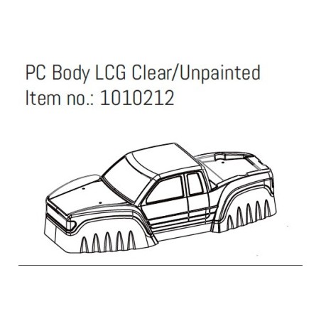 PC Body LCG Clear/Unpainted - GOAT 1010212