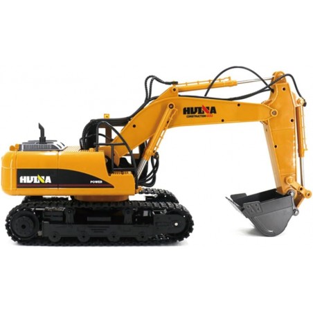 HUINA 1535-1 2.4GHZ 1:14 RTR escavadeira multifuncional RC com pá, martelo e gancho de metal