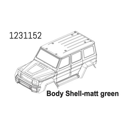 PC Body WOLF matt green CR4.4