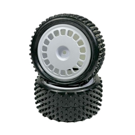 1:10 Buggy Wheel Set "Mini Pin" rear white 2
