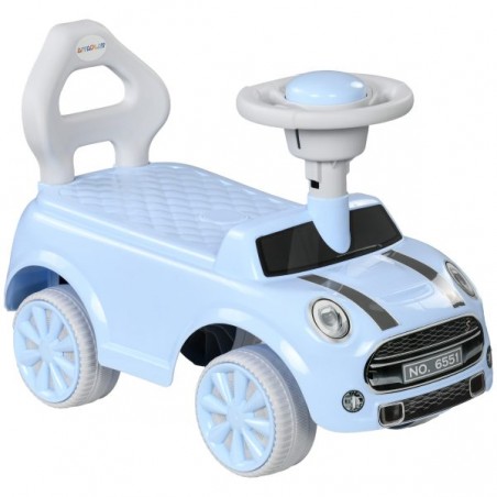 Carro Andador para Bebés de 18-36 Meses Carro Andador com Volante Buzina e Sistema Anti-Tombo 53x25x35 cm