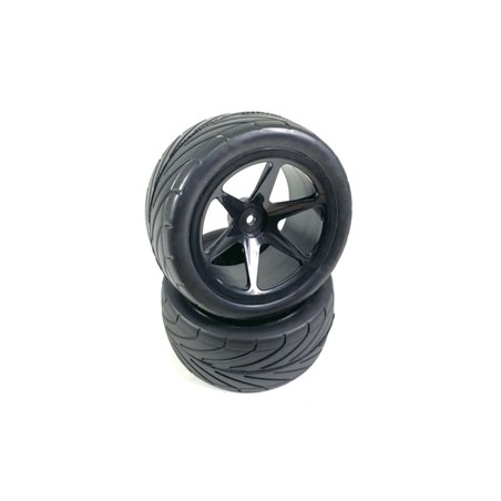 Buggy Wheel Set 6-Spoke/Street 1:10 Front Black