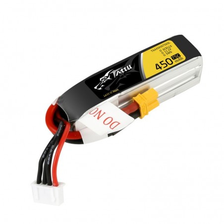 TATTU FUNFLY SERIES 450 mAh 11.1V 75C 3S1P WITH XT30-LONG SIZE FOR H-FRAME