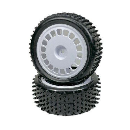1:10 Buggy Wheel Set "Mini Pin" front white 2