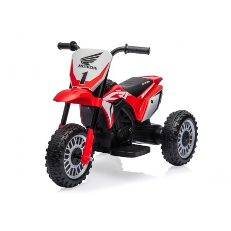 Moto infantil Honda CRF 450R Cross movida a bateria 6v + 3 rodas + piso de borracha + buzina